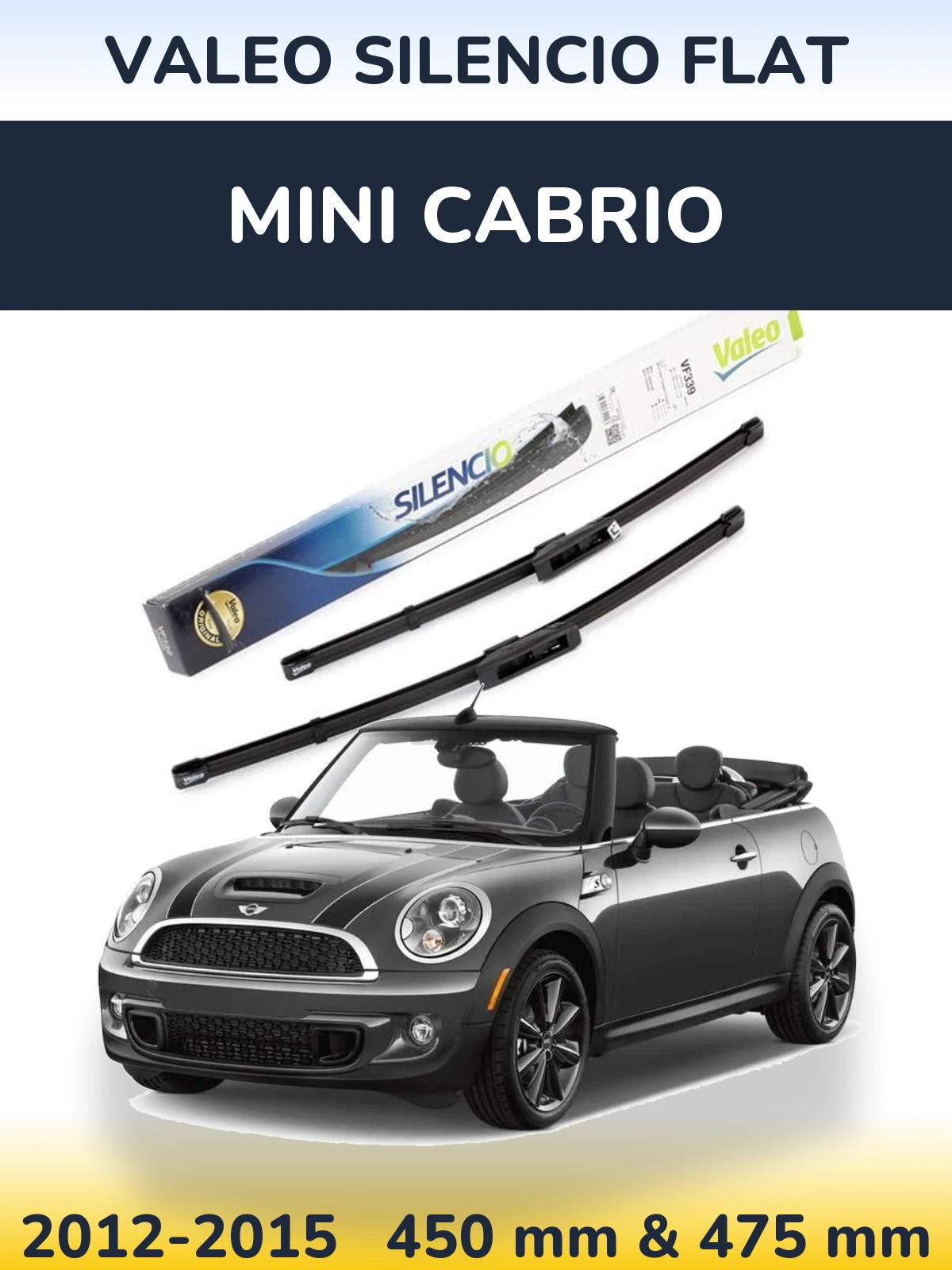 Torkarblad Valeo Silencio Flat för MINI Cabrio