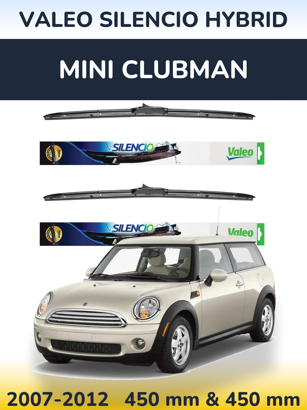 Torkarblad Valeo Silencio Hybrid för MINI Clubman