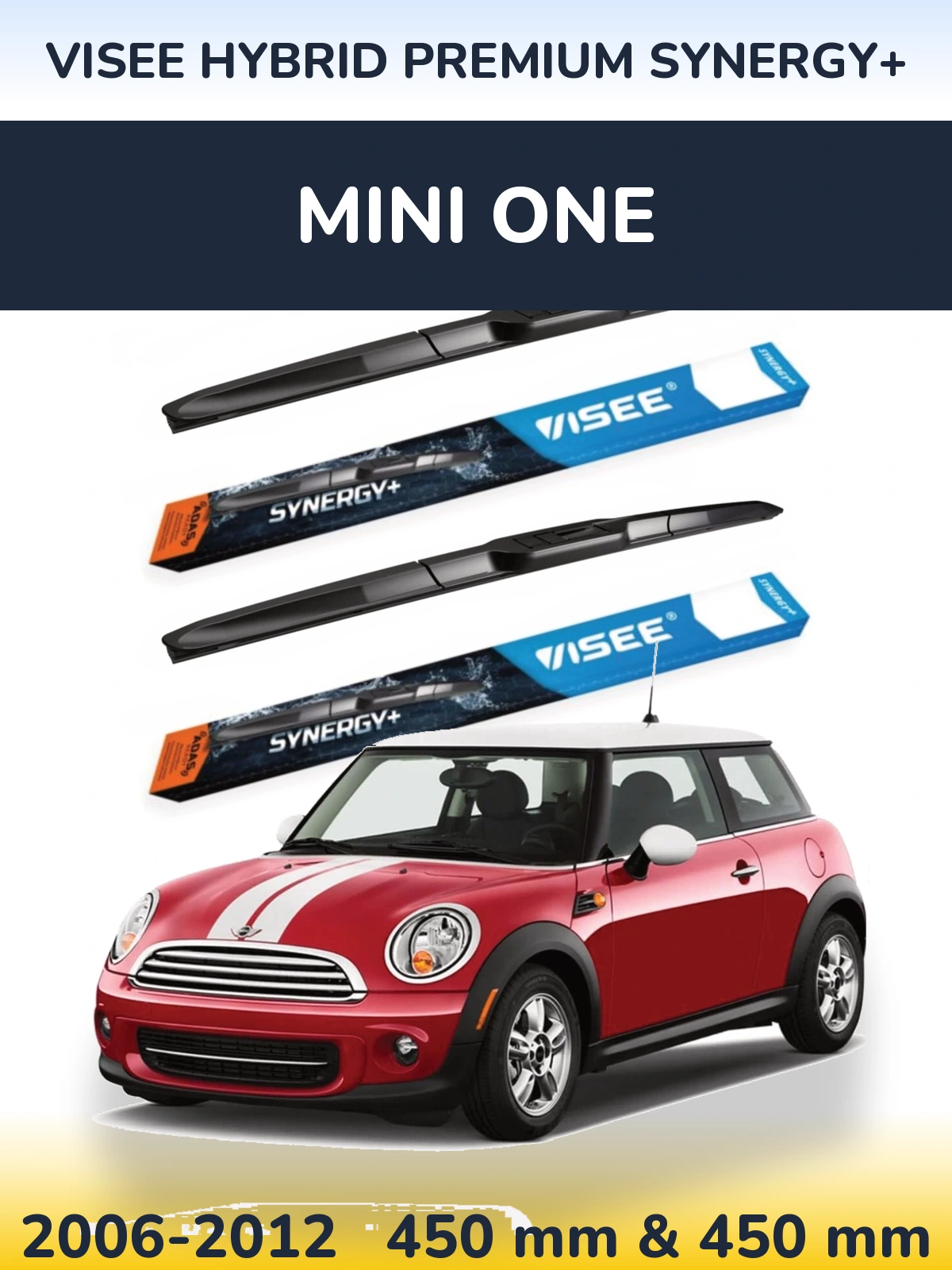 Torkarblad VISEE HYBRID PREMIUM SYNERGY+ för MINI One