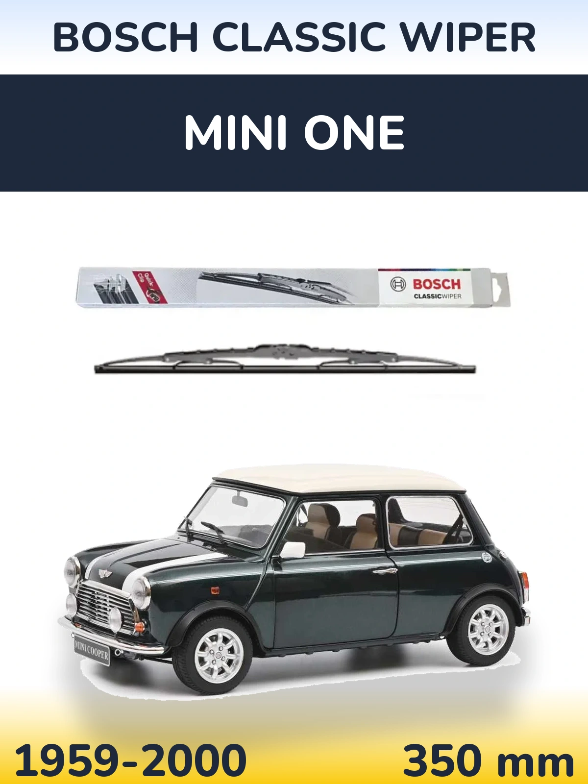 Задний дворник BOSCH Classic Wiper 340 мм для MINI One 1959-2000