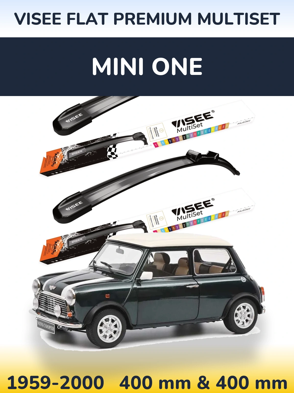 Torkarblad VISEE FLAT PREMIUM MultiSet för MINI One