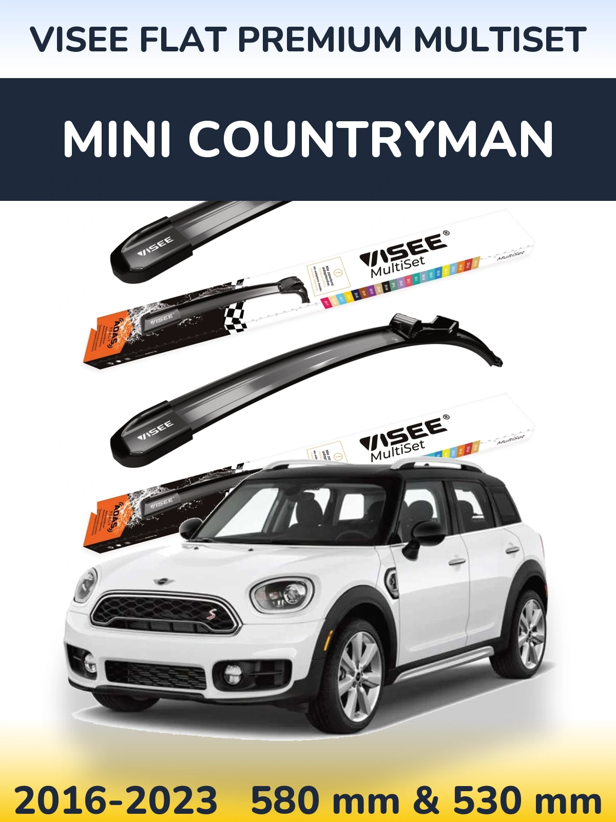 Torkarblad VISEE FLAT PREMIUM MultiSet för MINI Countryman