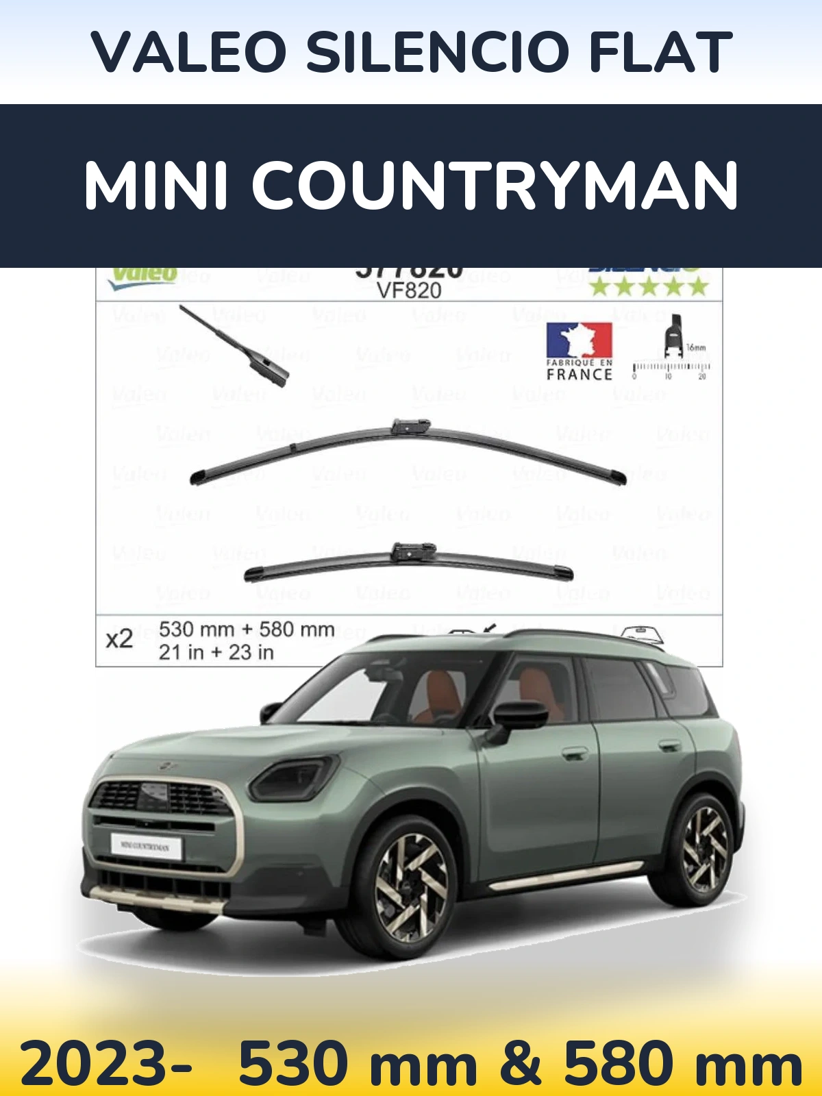 Torkarblad Valeo Silencio Flat för MINI Countryman