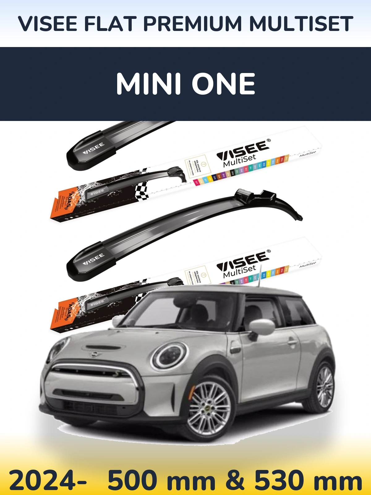 Torkarblad VISEE FLAT PREMIUM MultiSet för MINI One