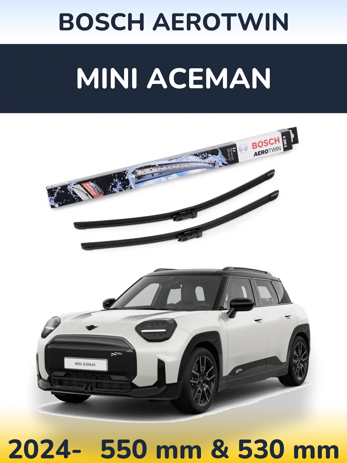 Torkarblad BOSCH AeroTwin för MINI Aceman