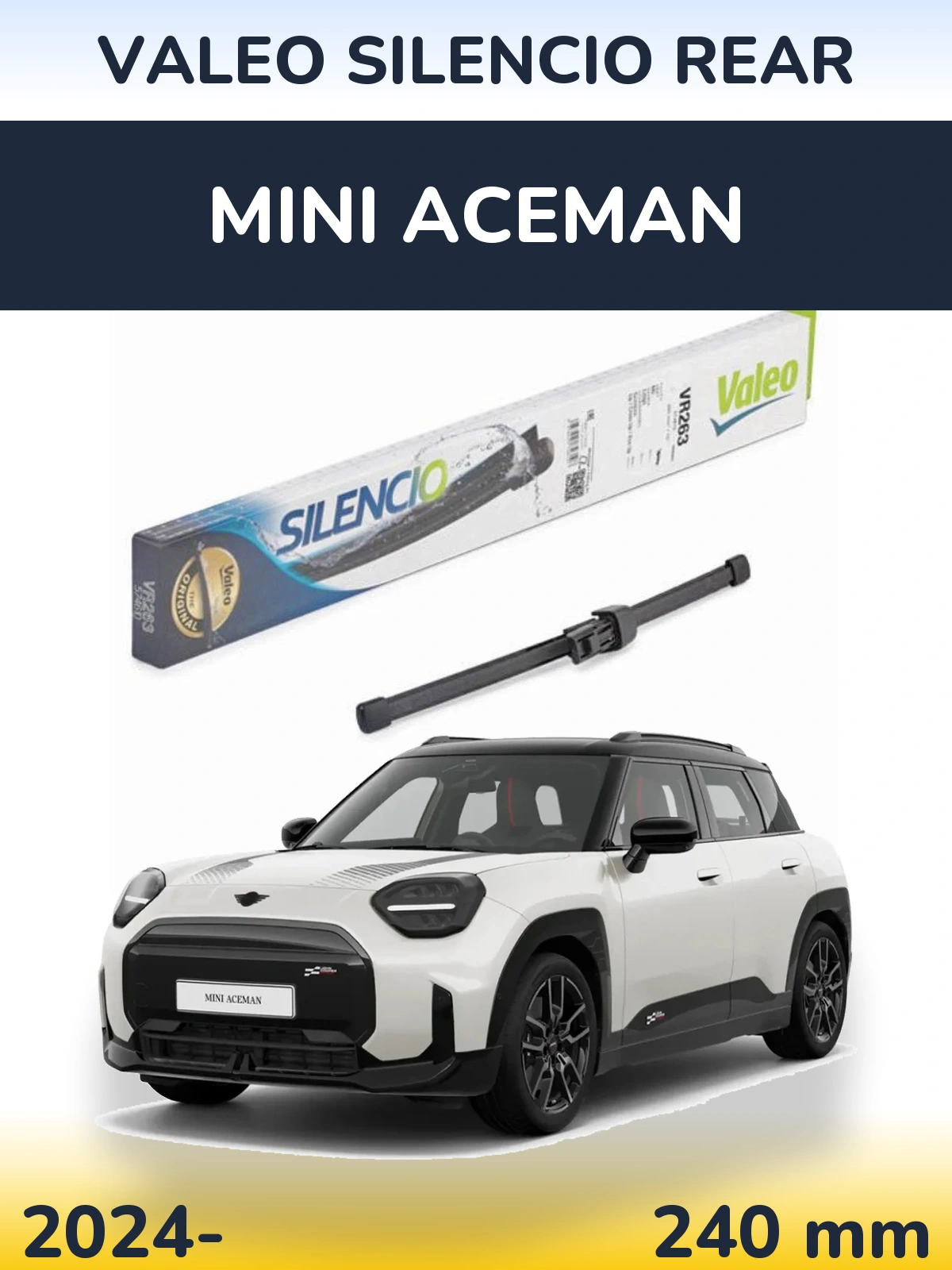 Torkarblad Valeo Silencio Rear för MINI Aceman