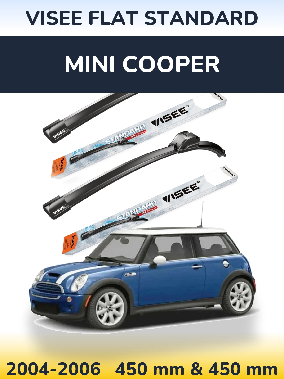 Torkarblad VISEE FLAT STANDARD för MINI Cooper