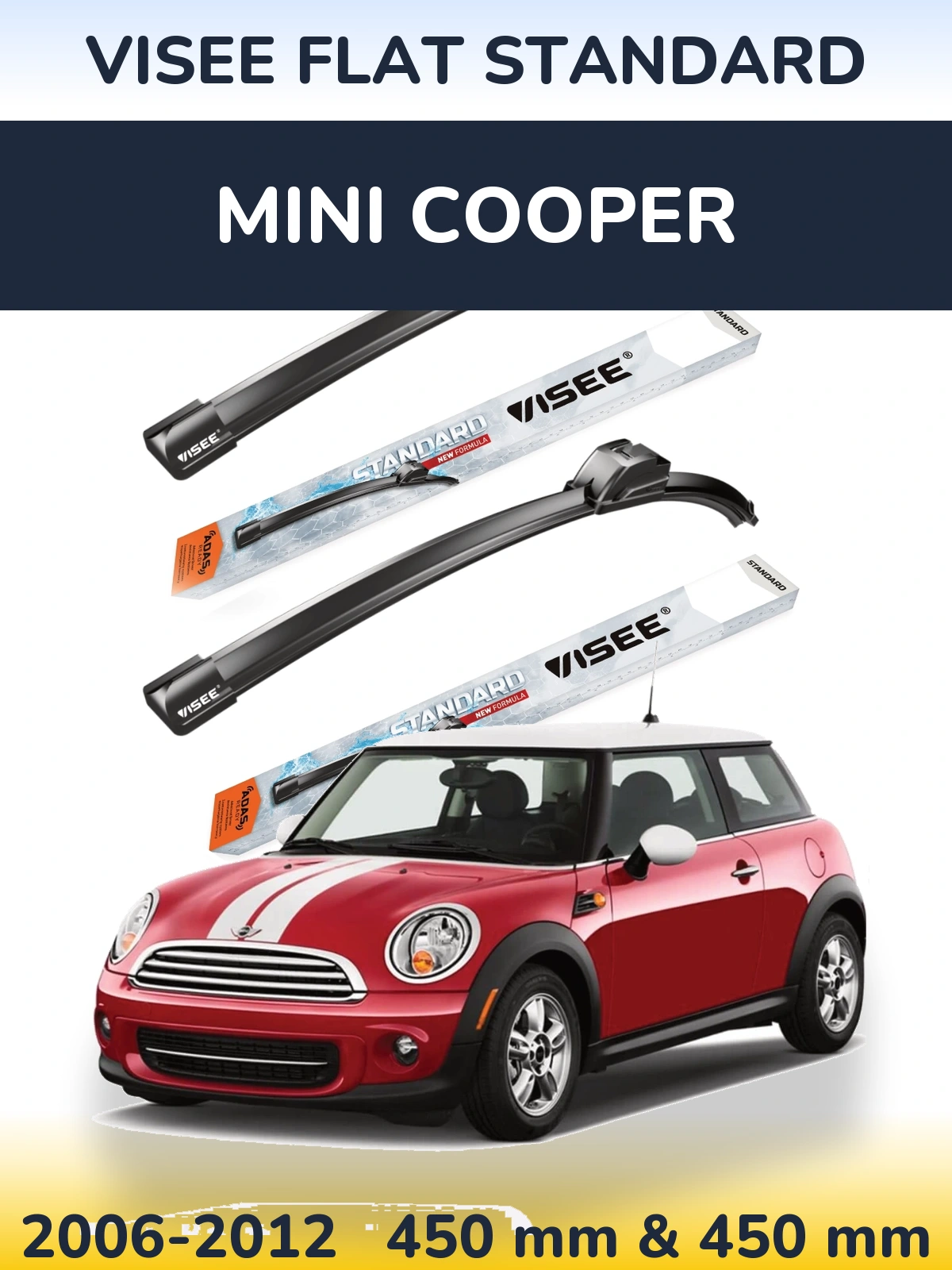 Torkarblad VISEE FLAT STANDARD för MINI Cooper