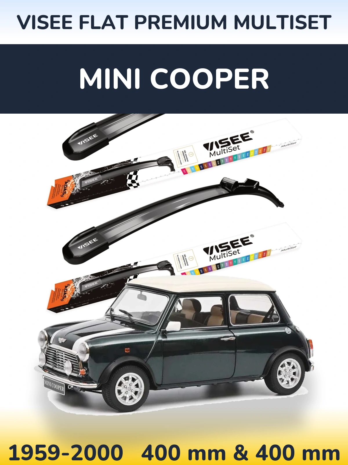 Torkarblad VISEE FLAT PREMIUM MultiSet för MINI Cooper