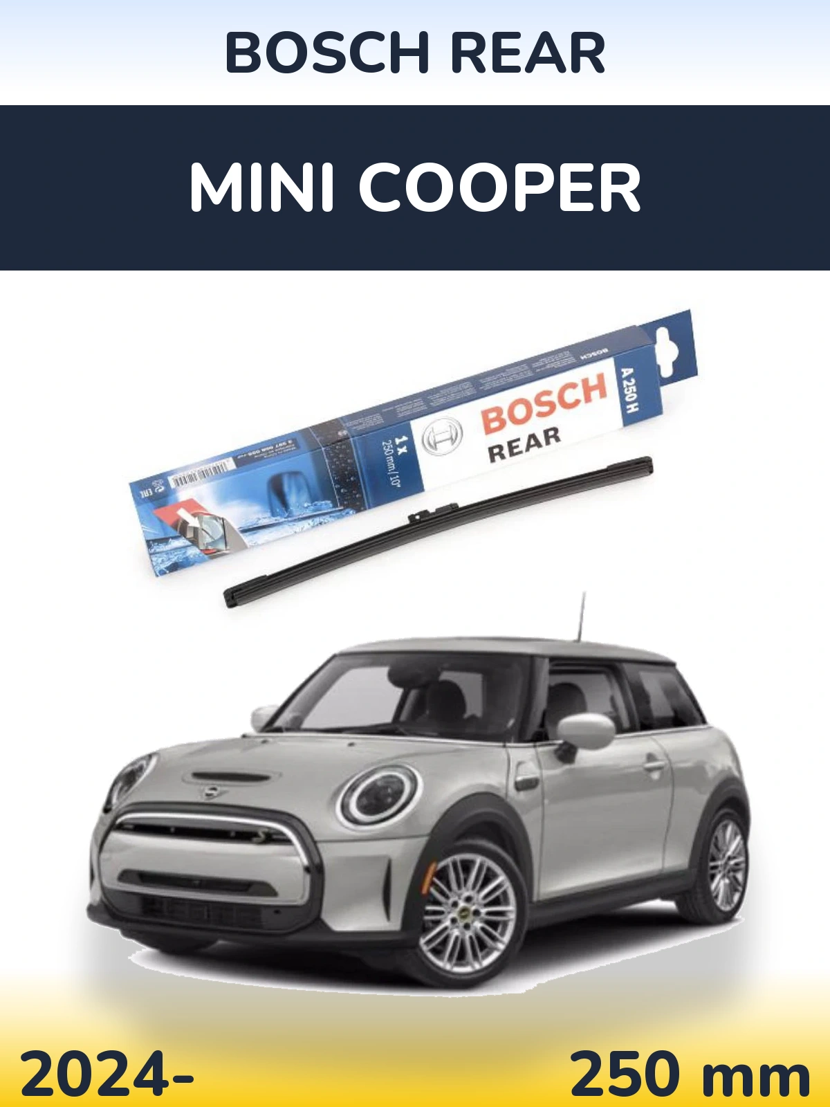 Задний дворник BOSCH Rear 250 мм для MINI Cooper 2024-2026