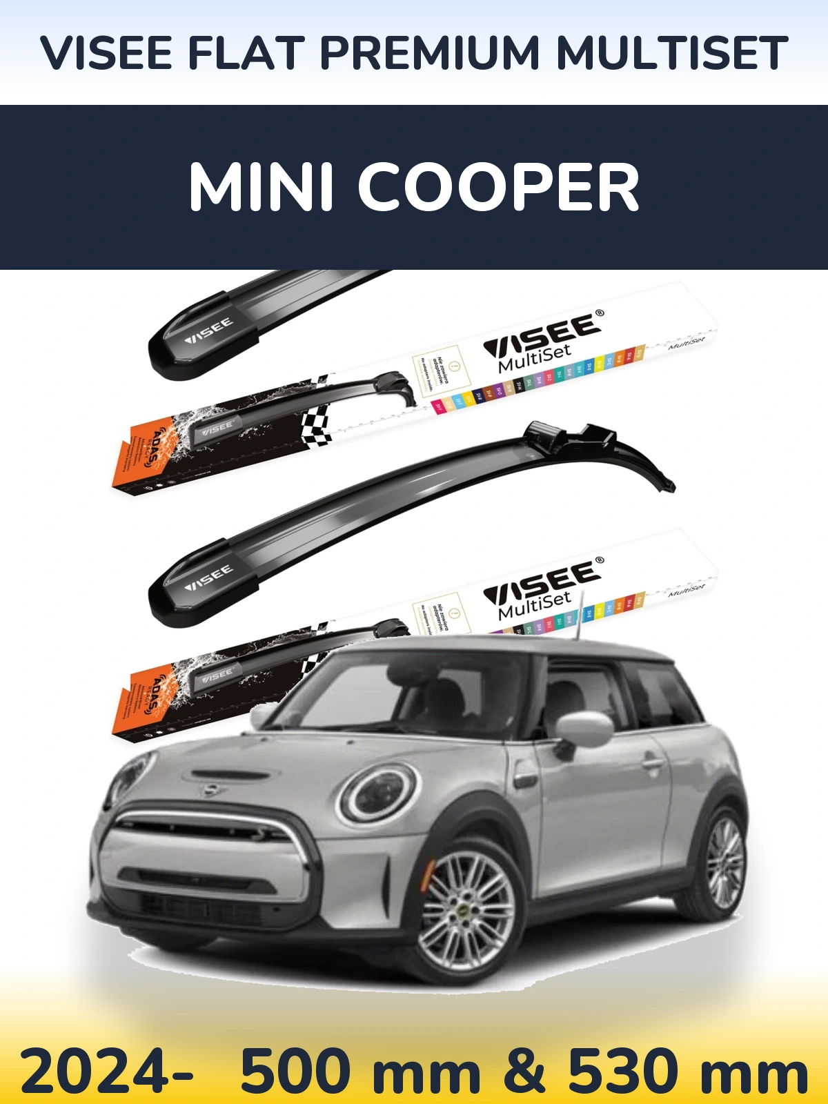 Torkarblad VISEE FLAT PREMIUM MultiSet för MINI Cooper