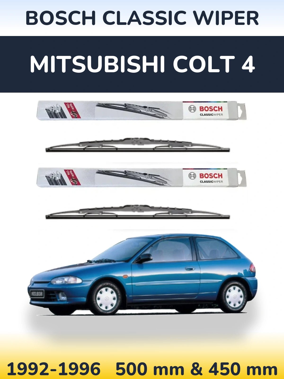 Torkarblad BOSCH Classic Wiper för Mitsubishi Colt 4