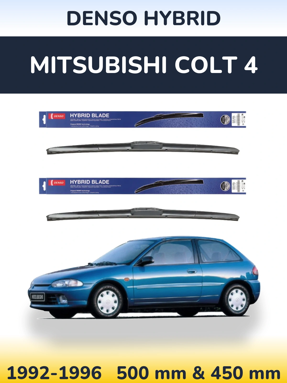 Torkarblad Denso Hybrid för Mitsubishi Colt 4