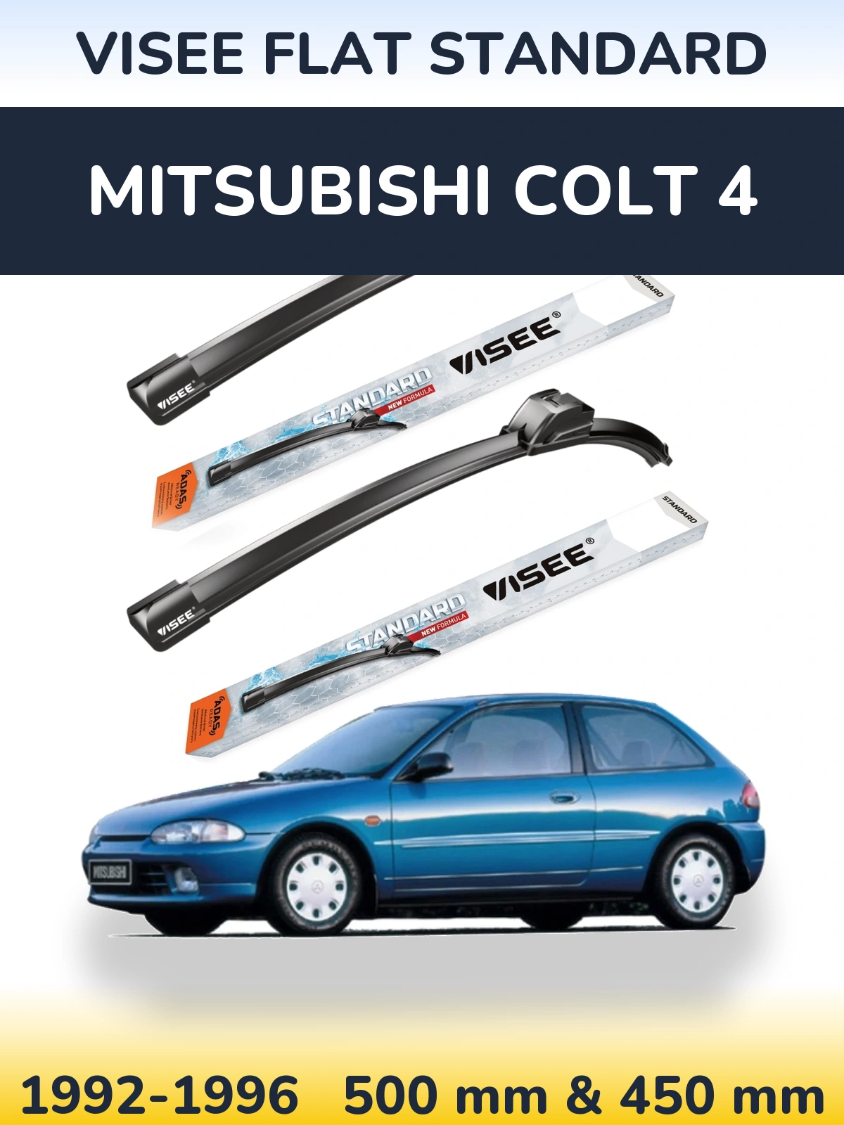 Torkarblad VISEE FLAT STANDARD för Mitsubishi Colt 4