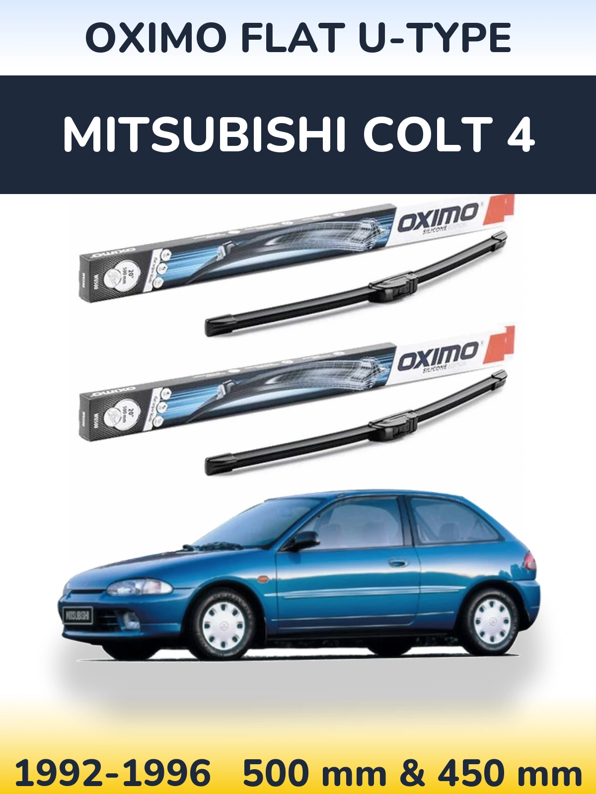 Torkarblad Oximo Flat U-type för Mitsubishi Colt 4