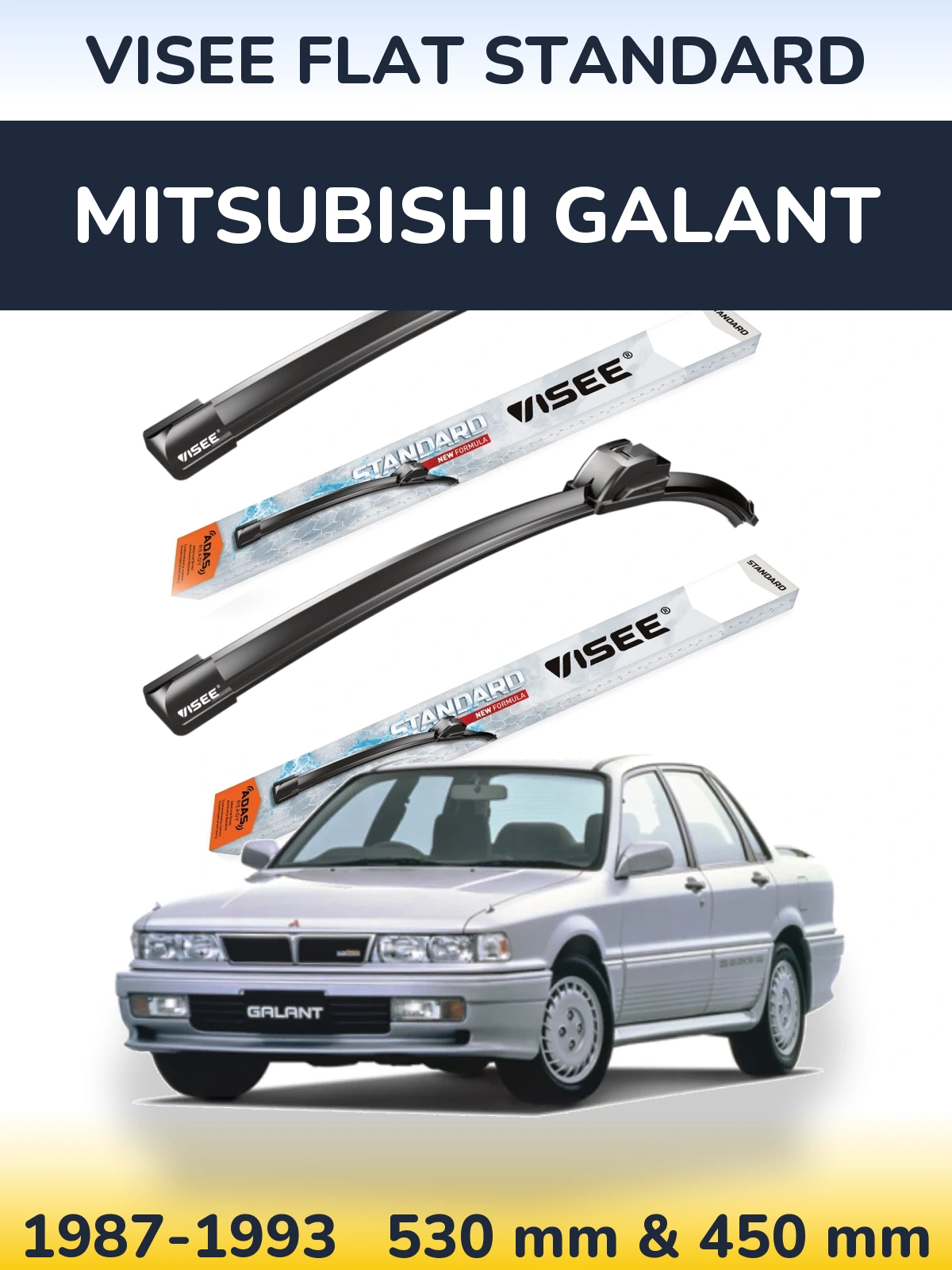 Torkarblad VISEE FLAT STANDARD för Mitsubishi Galant