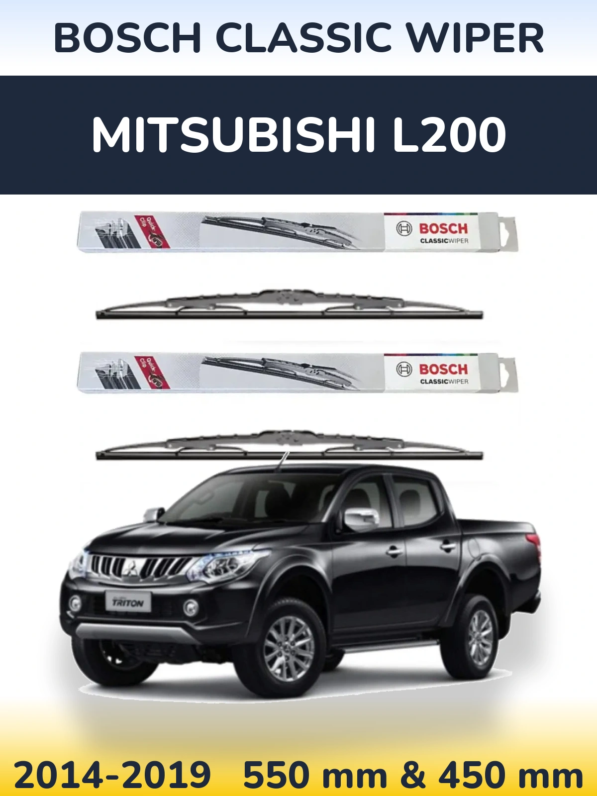 Torkarblad BOSCH Classic Wiper för Mitsubishi L200
