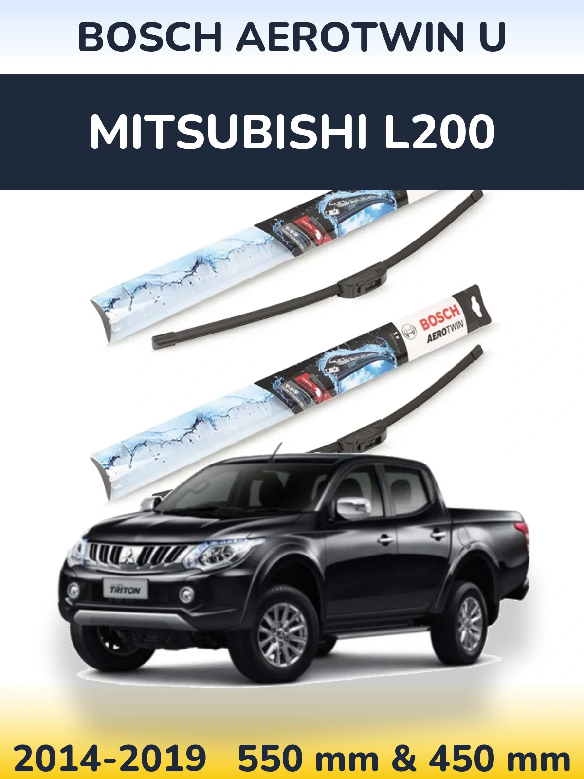 Torkarblad BOSCH AeroTwin U för Mitsubishi L200