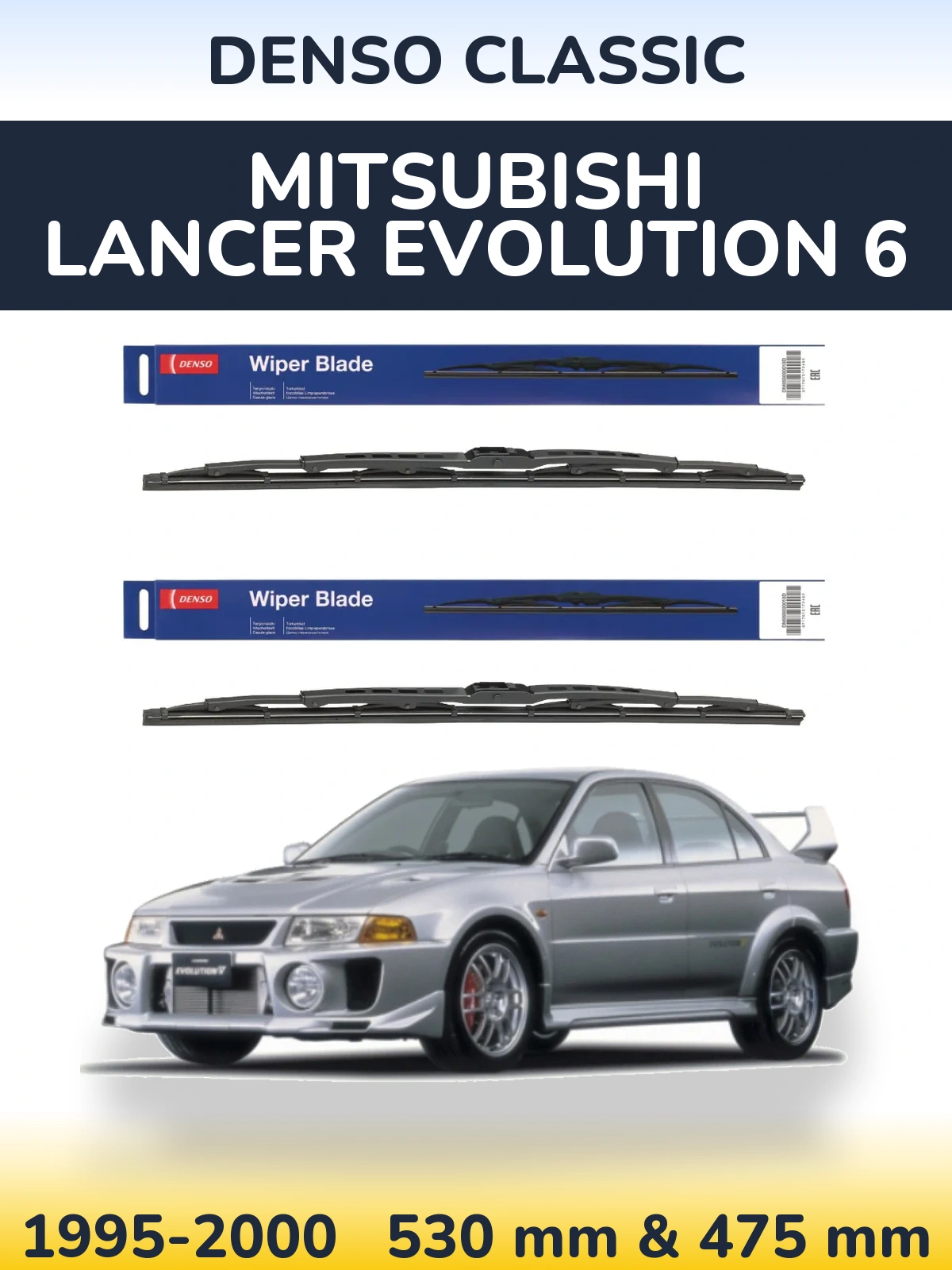 Torkarblad Denso Classic för Mitsubishi Lancer Evolution 6