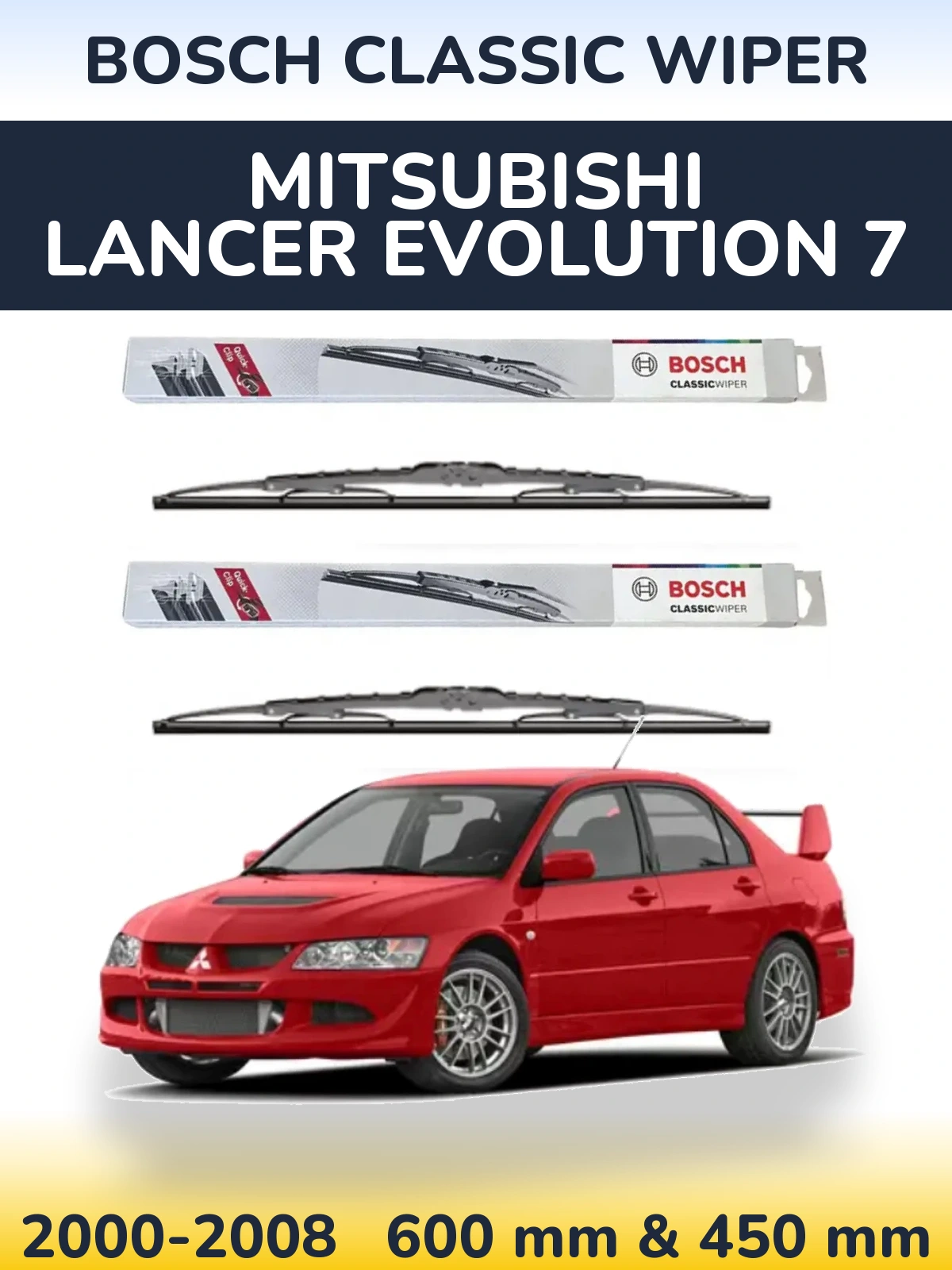 Torkarblad BOSCH Classic Wiper för Mitsubishi Lancer Evolution 7