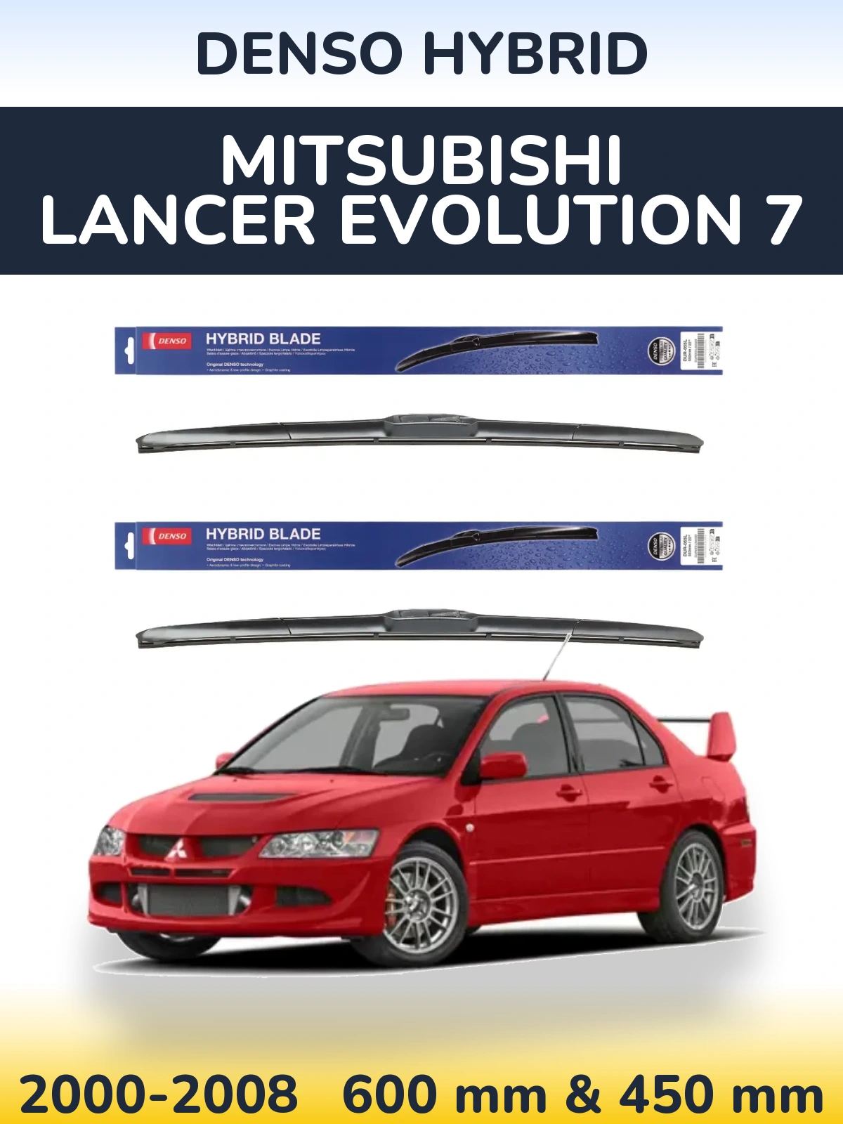 Torkarblad Denso Hybrid för Mitsubishi Lancer Evolution 7