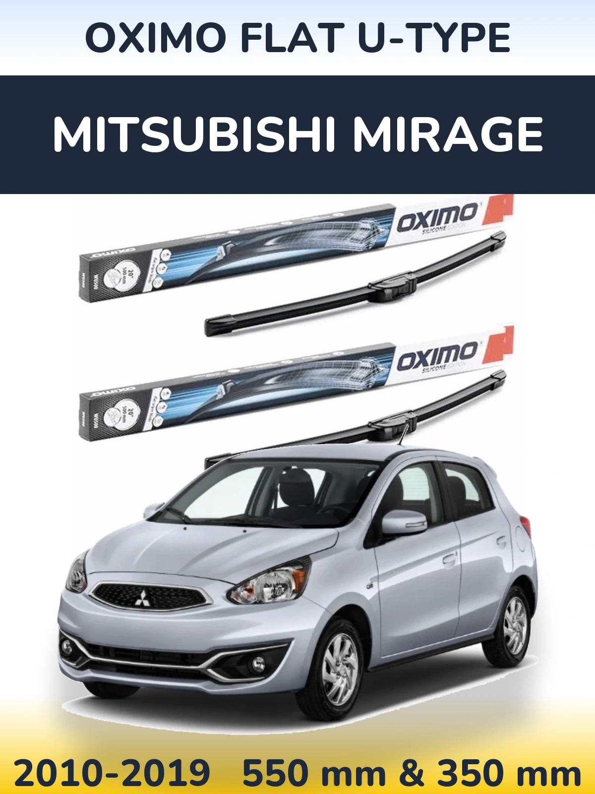 Torkarblad Oximo Flat U-type för Mitsubishi Mirage