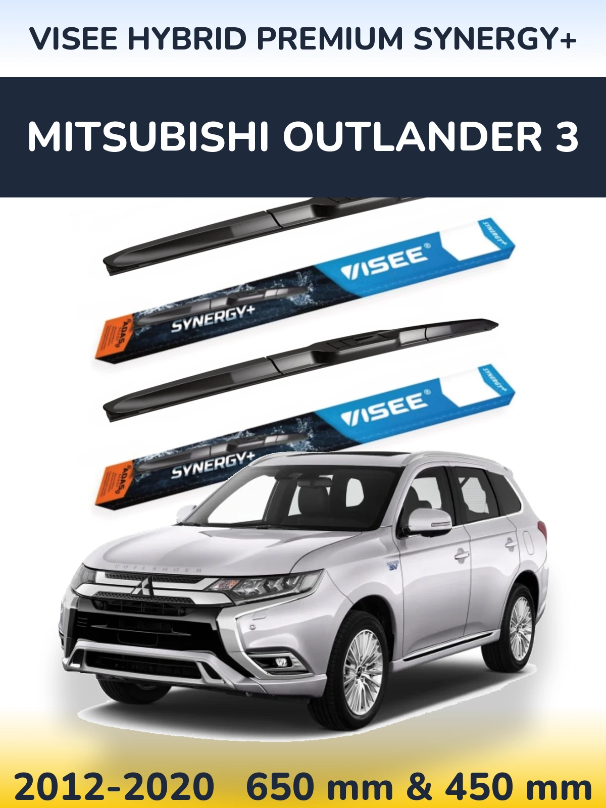 Torkarblad VISEE HYBRID PREMIUM SYNERGY+ för Mitsubishi Outlander 3