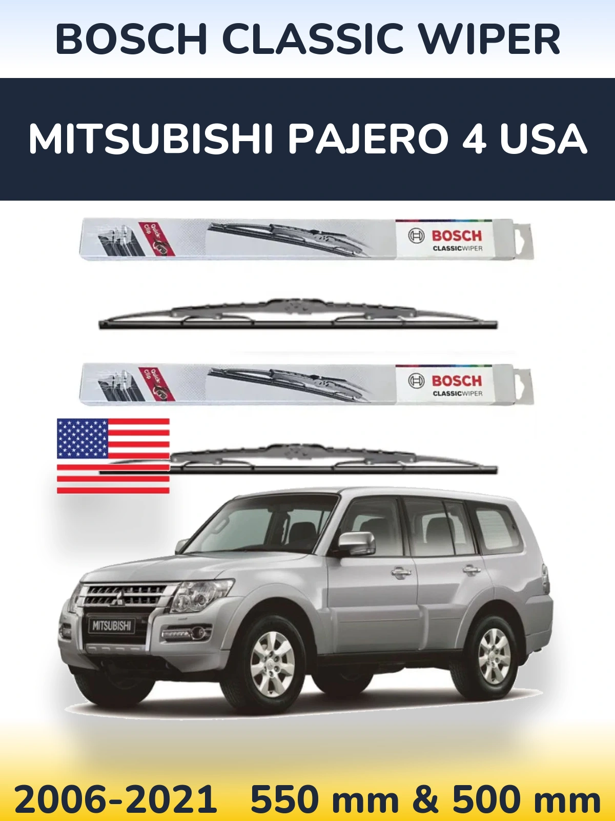 Torkarblad BOSCH Classic Wiper för Mitsubishi Pajero 4 USA