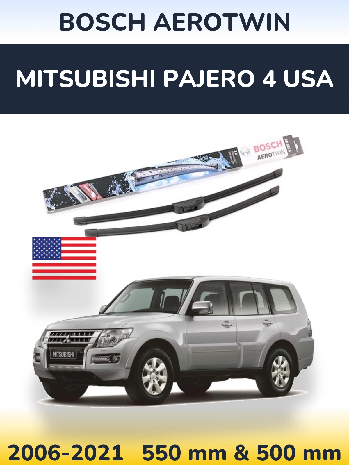 Torkarblad BOSCH AeroTwin för Mitsubishi Pajero 4 USA