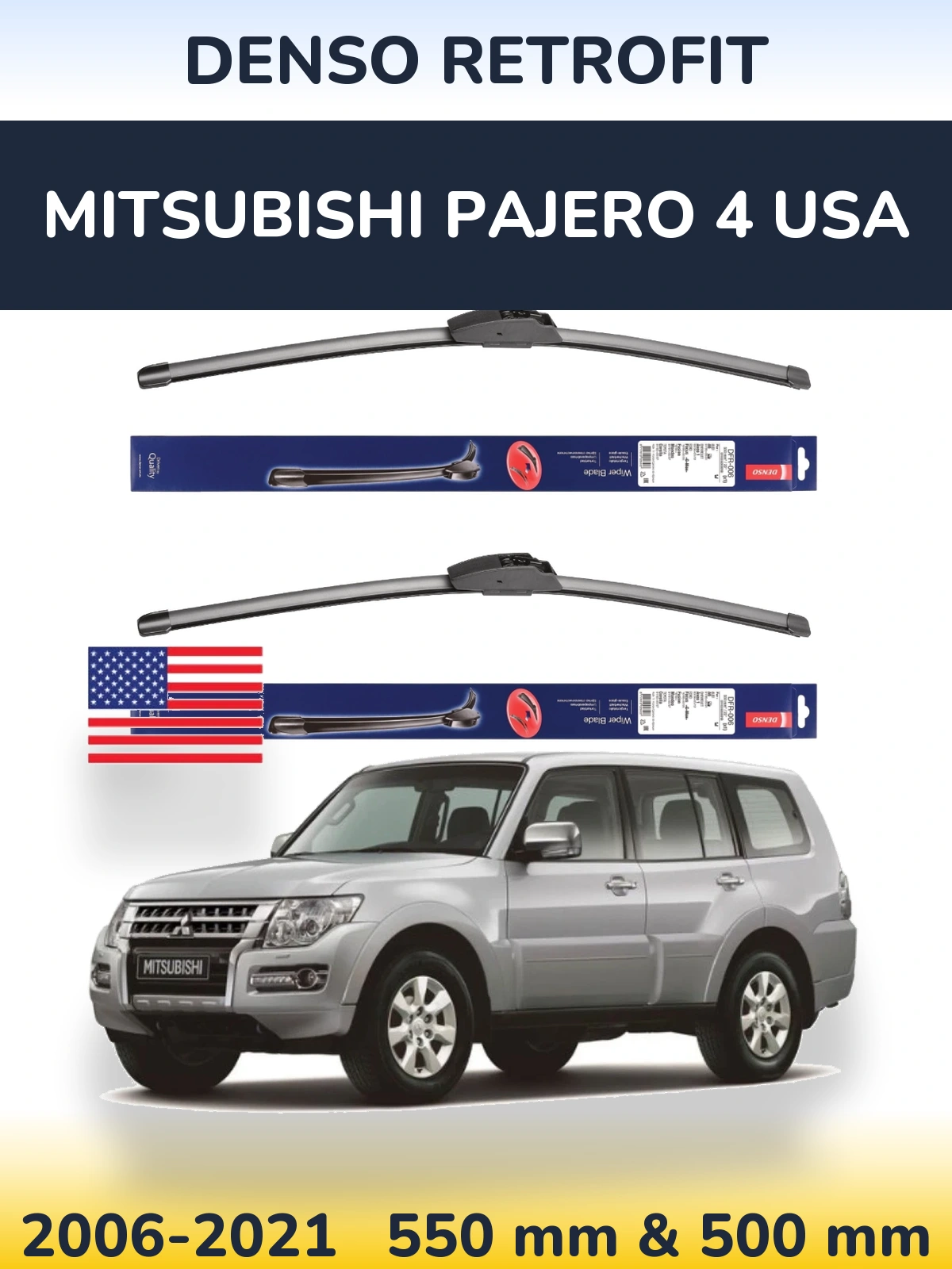 Torkarblad Denso Retrofit för Mitsubishi Pajero 4 USA