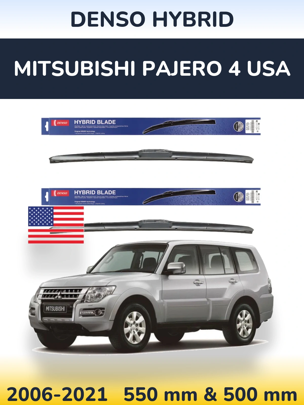 Torkarblad Denso Hybrid för Mitsubishi Pajero 4 USA