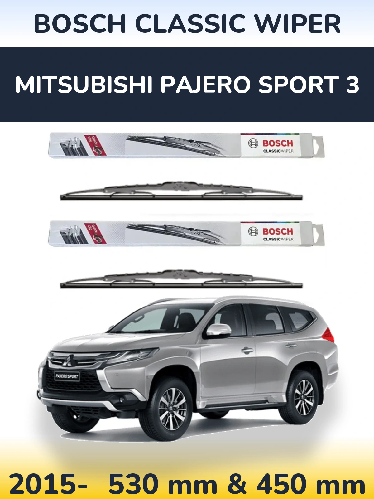 Torkarblad BOSCH Classic Wiper för Mitsubishi Pajero Sport 3