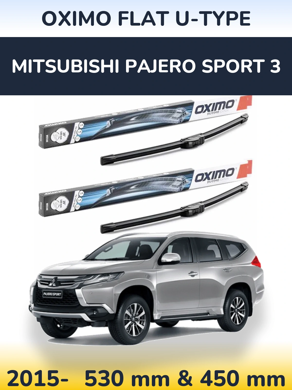 Torkarblad Oximo Flat U-type för Mitsubishi Pajero Sport 3