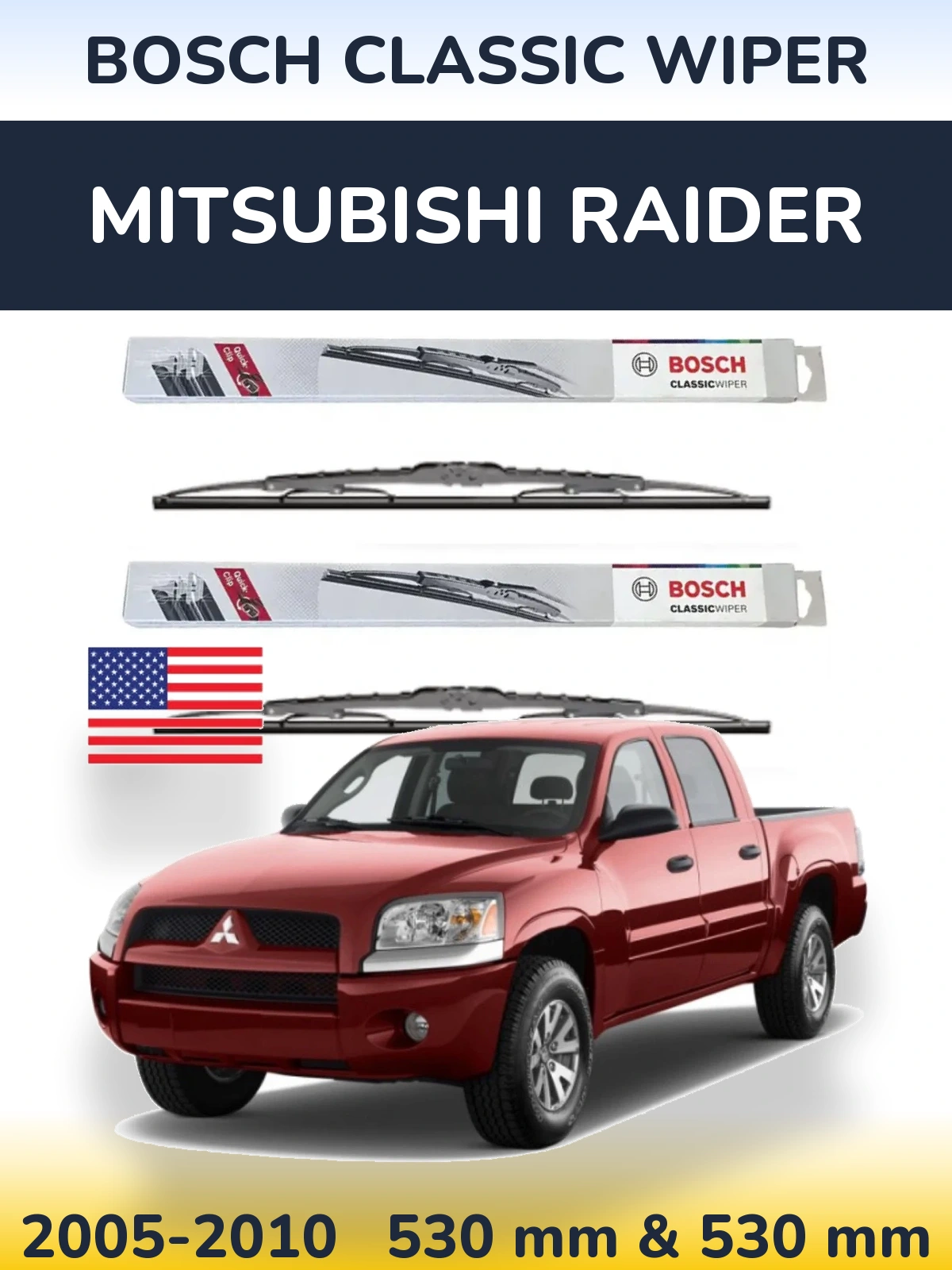Torkarblad BOSCH Classic Wiper för Mitsubishi Raider