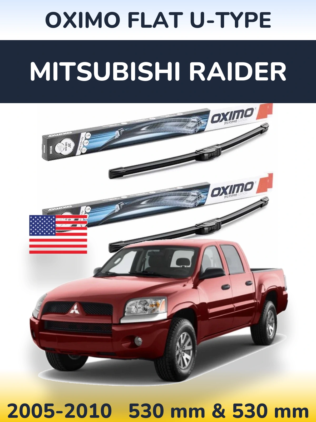 Torkarblad Oximo Flat U-type för Mitsubishi Raider
