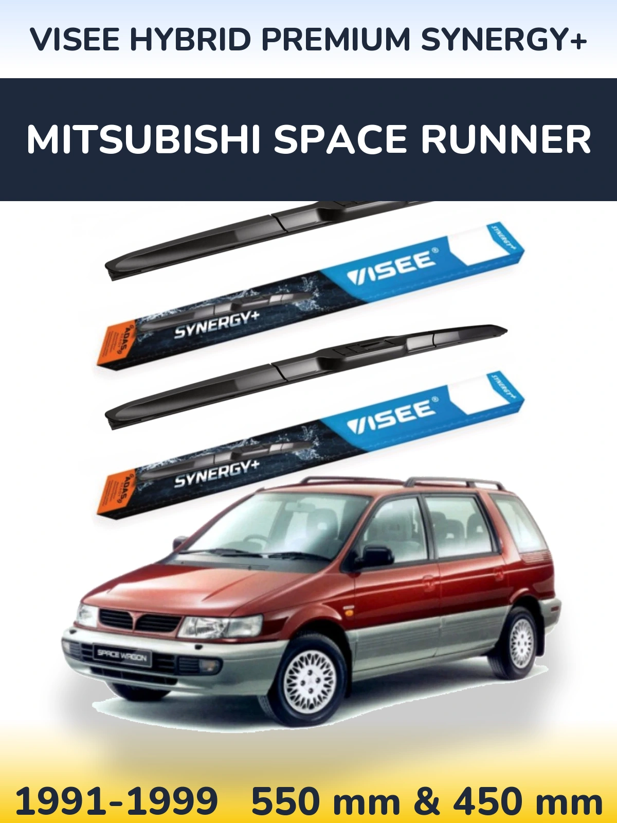 Torkarblad VISEE HYBRID PREMIUM SYNERGY+ för Mitsubishi Space Runner