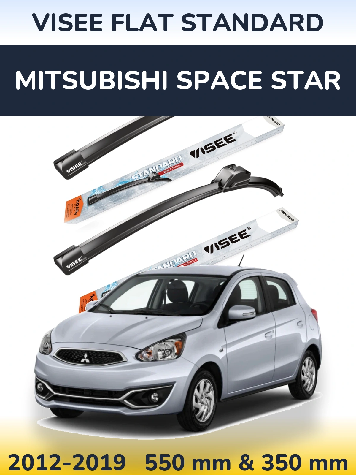 Torkarblad VISEE FLAT STANDARD för Mitsubishi Space Star