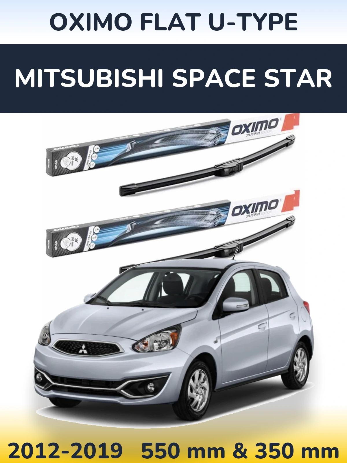 Torkarblad Oximo Flat U-type för Mitsubishi Space Star