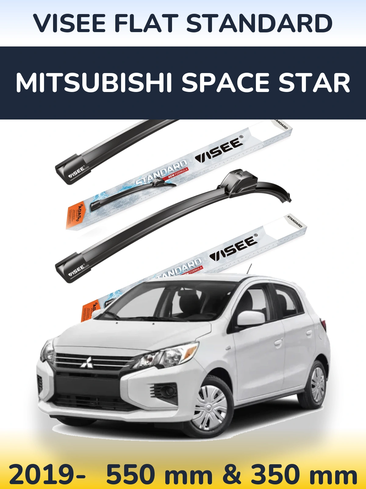 Torkarblad VISEE FLAT STANDARD för Mitsubishi Space Star