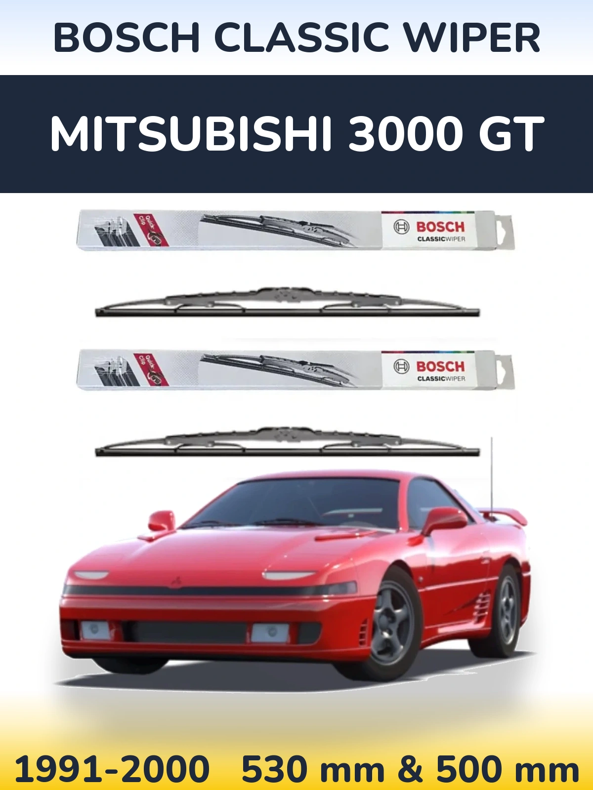 Torkarblad BOSCH Classic Wiper för Mitsubishi 3000 GT