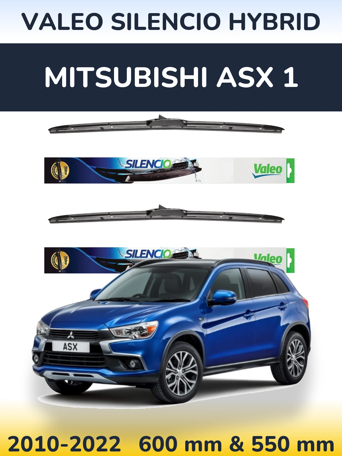 Torkarblad Valeo Silencio Hybrid för Mitsubishi ASX 1