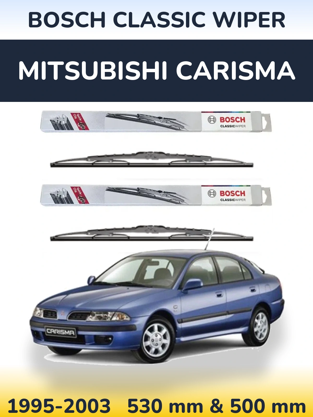 Torkarblad BOSCH Classic Wiper för Mitsubishi Carisma