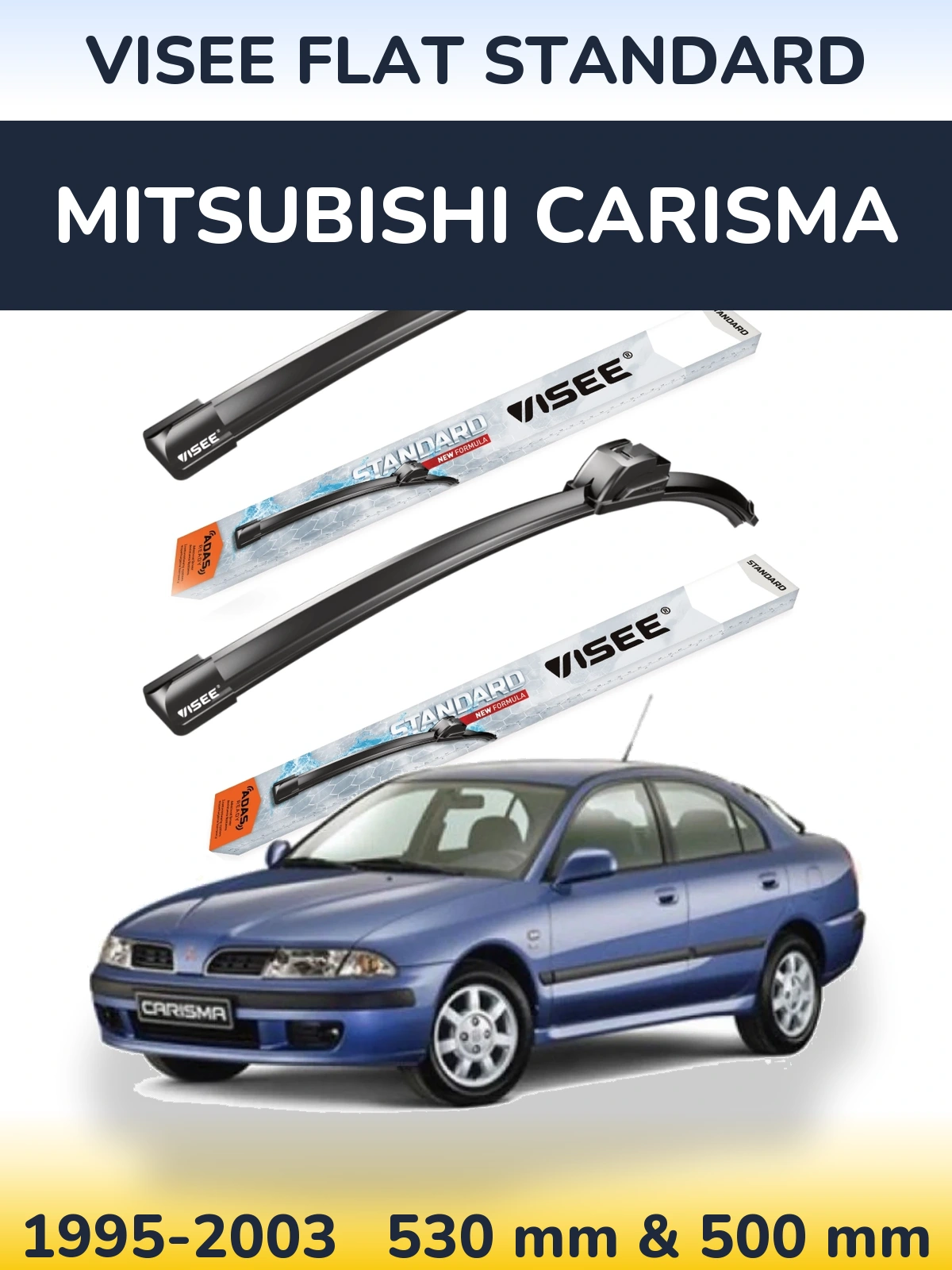 Torkarblad VISEE FLAT STANDARD för Mitsubishi Carisma