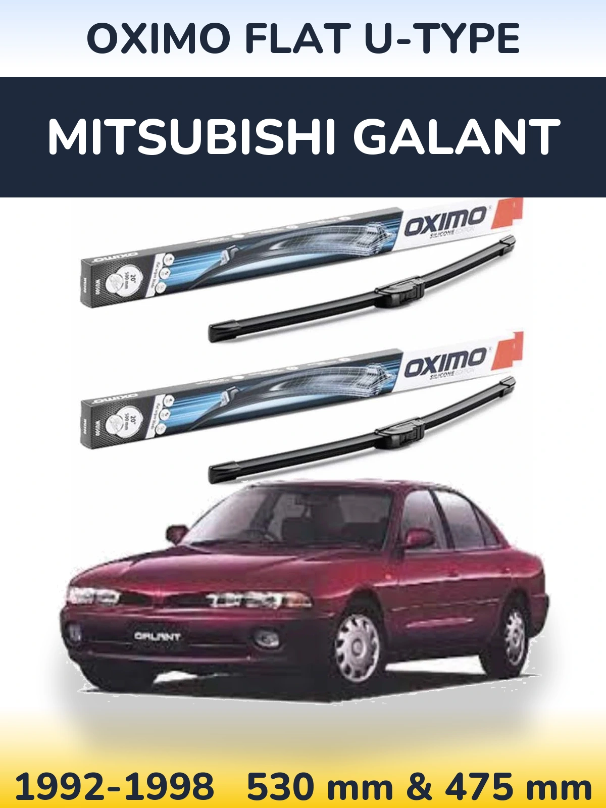 Torkarblad Oximo Flat U-type för Mitsubishi Galant