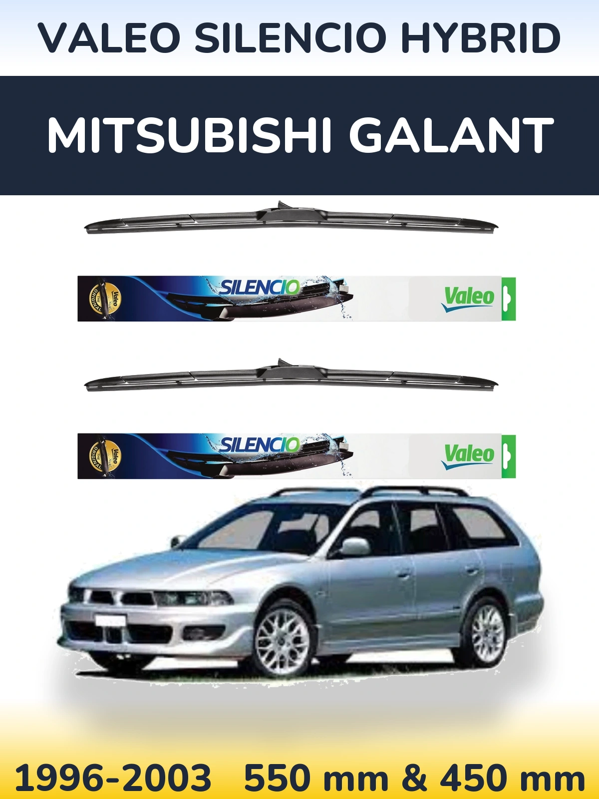 Torkarblad Valeo Silencio Hybrid för Mitsubishi Galant