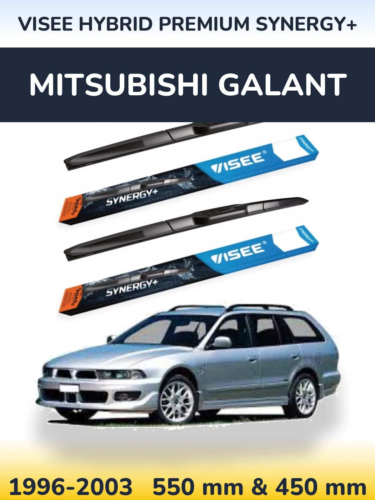 Torkarblad VISEE HYBRID PREMIUM SYNERGY+ för Mitsubishi Galant