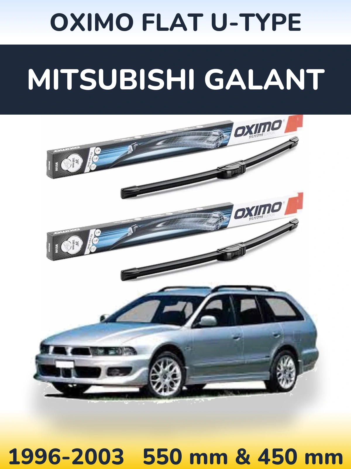Torkarblad Oximo Flat U-type för Mitsubishi Galant