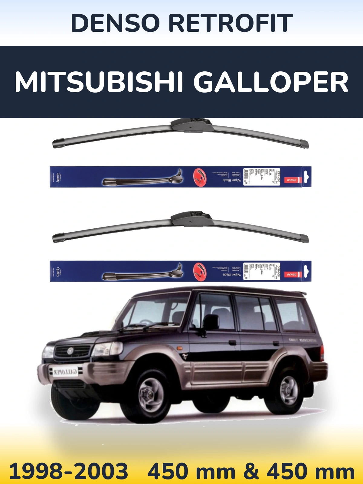 Torkarblad Denso Retrofit för Mitsubishi Galloper