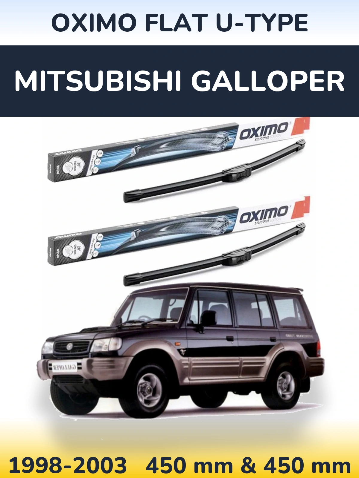 Torkarblad Oximo Flat U-type för Mitsubishi Galloper