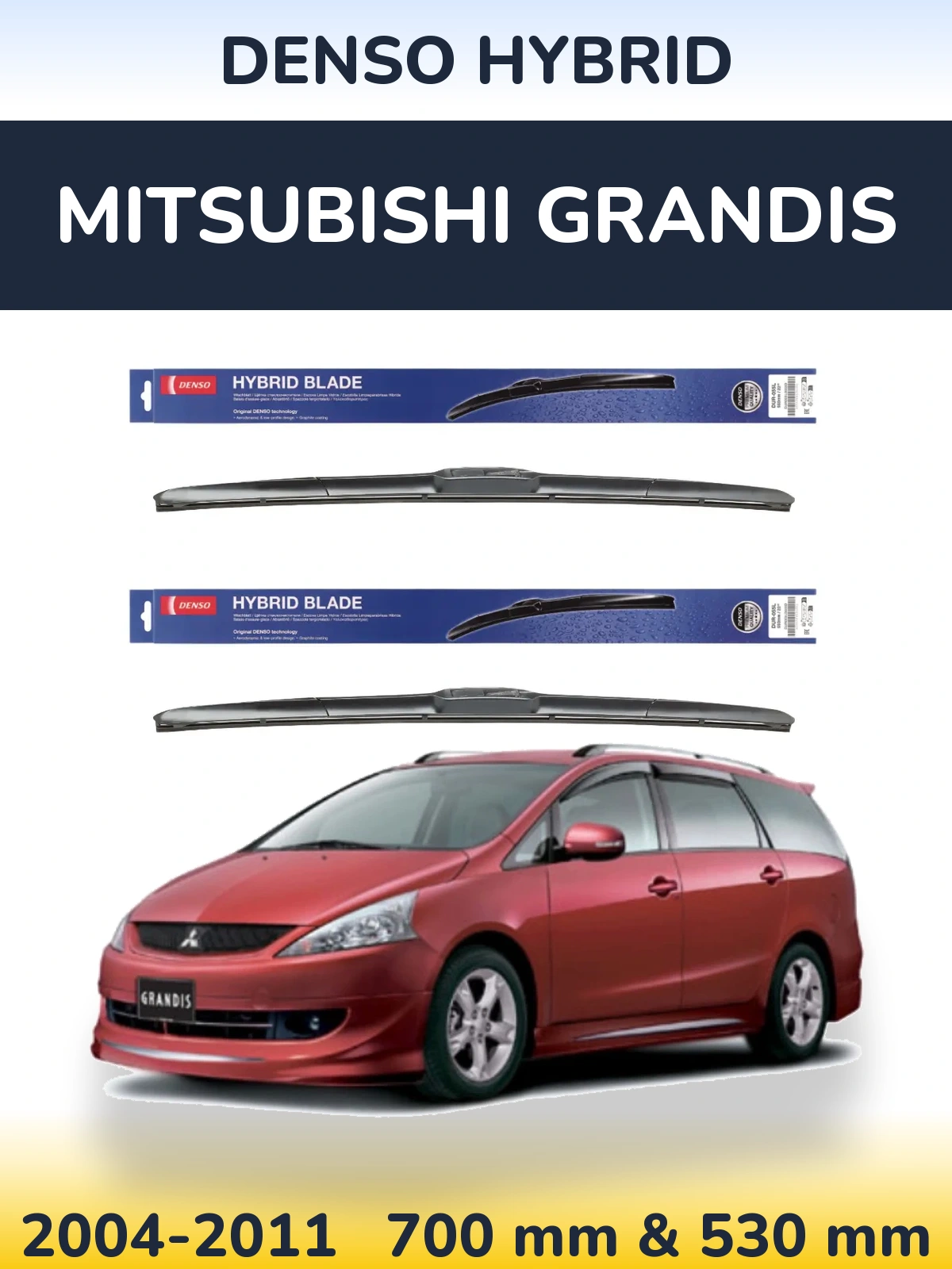 Torkarblad Denso Hybrid för Mitsubishi Grandis